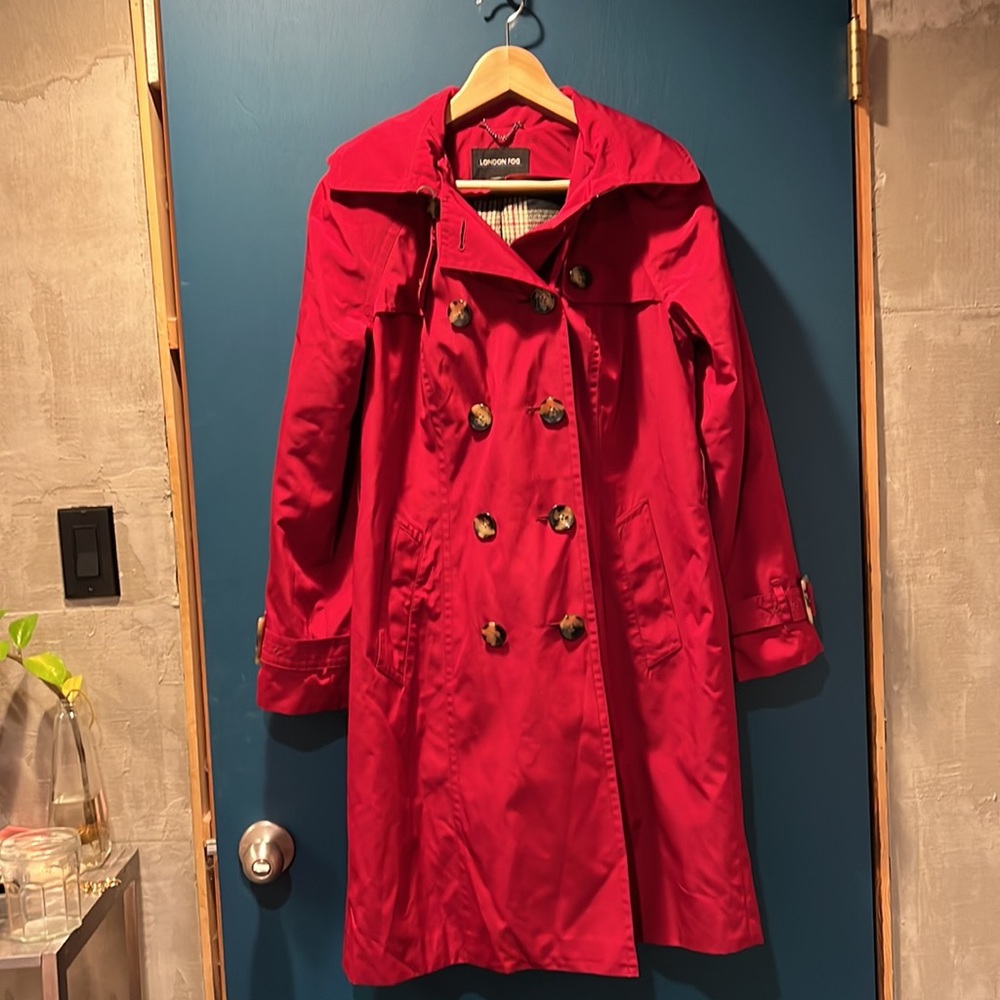 Red London Fog Trenchcoat